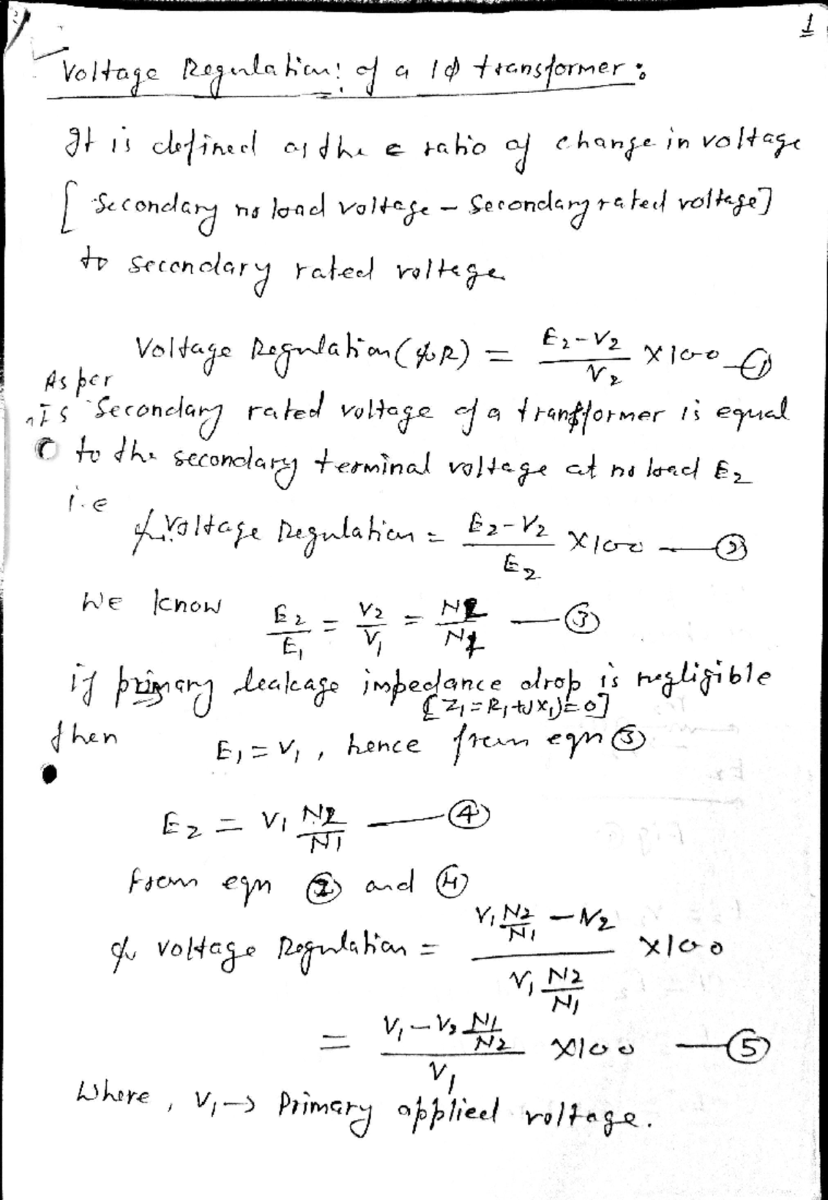 Transformer (Hand written notes 2) - B.tech - Studocu