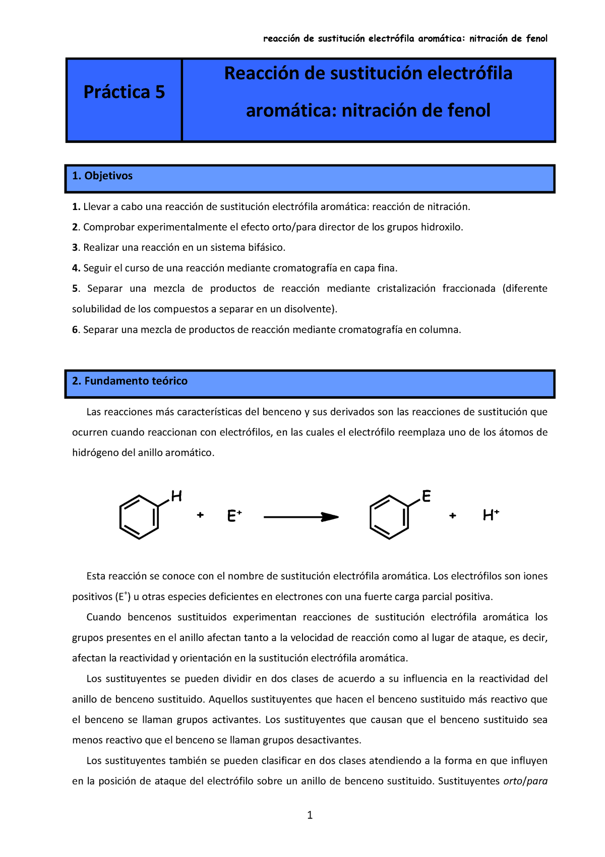 nitracion de clorobenceno