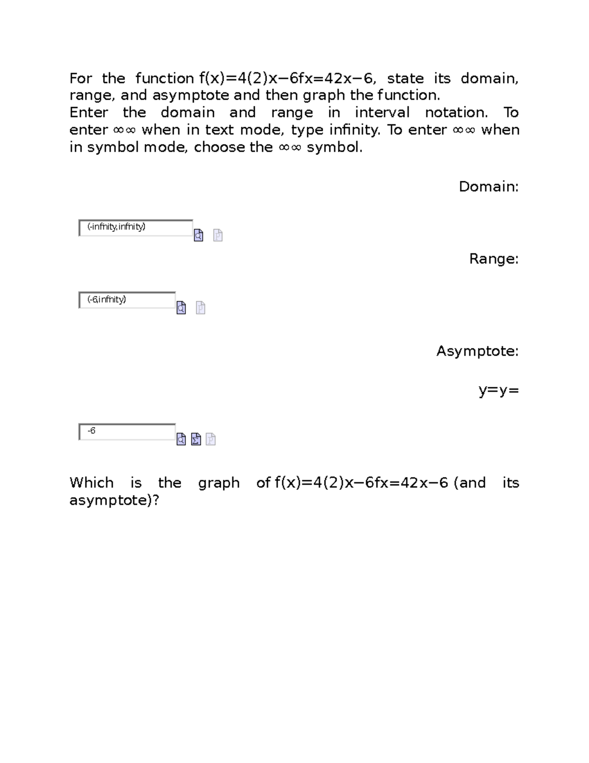 4-3-exam-one-6-for-the-function-f-x-4-2-x-6fx-42x-6-state-its