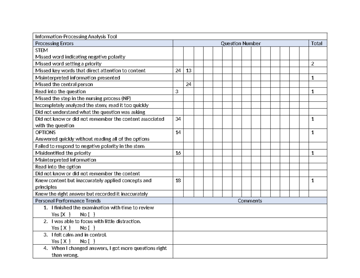Information Processing Analysis Tool 1 - Information-Processing ...