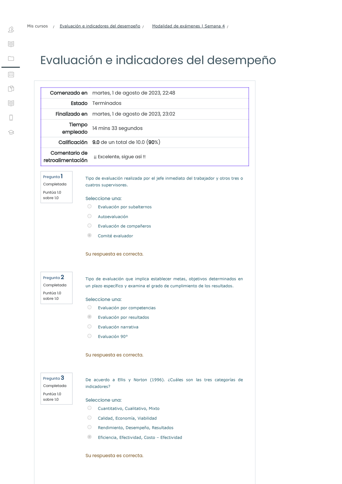 Modalidad De Exámenes Semana 4 Revisión Del Invftento - Evaluación E ...