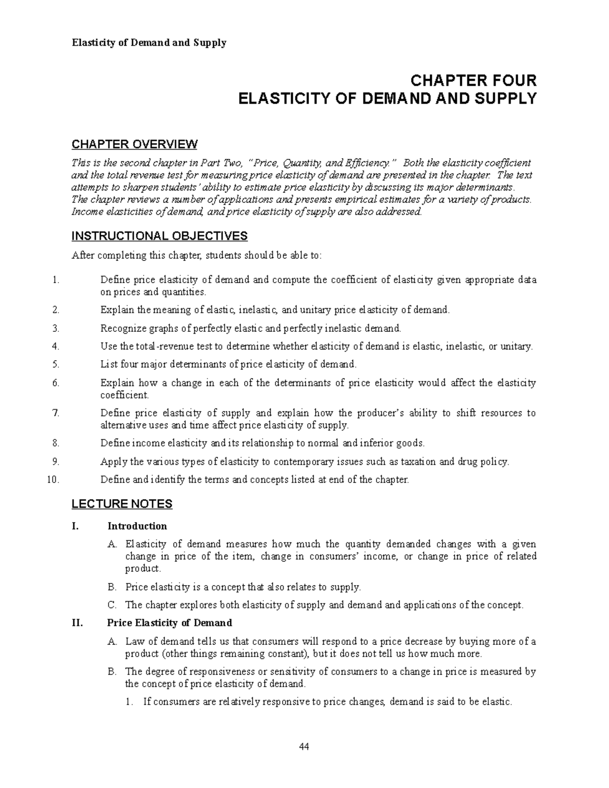 chap004im-solution-elasticity-of-demand-and-supply-chapter-four