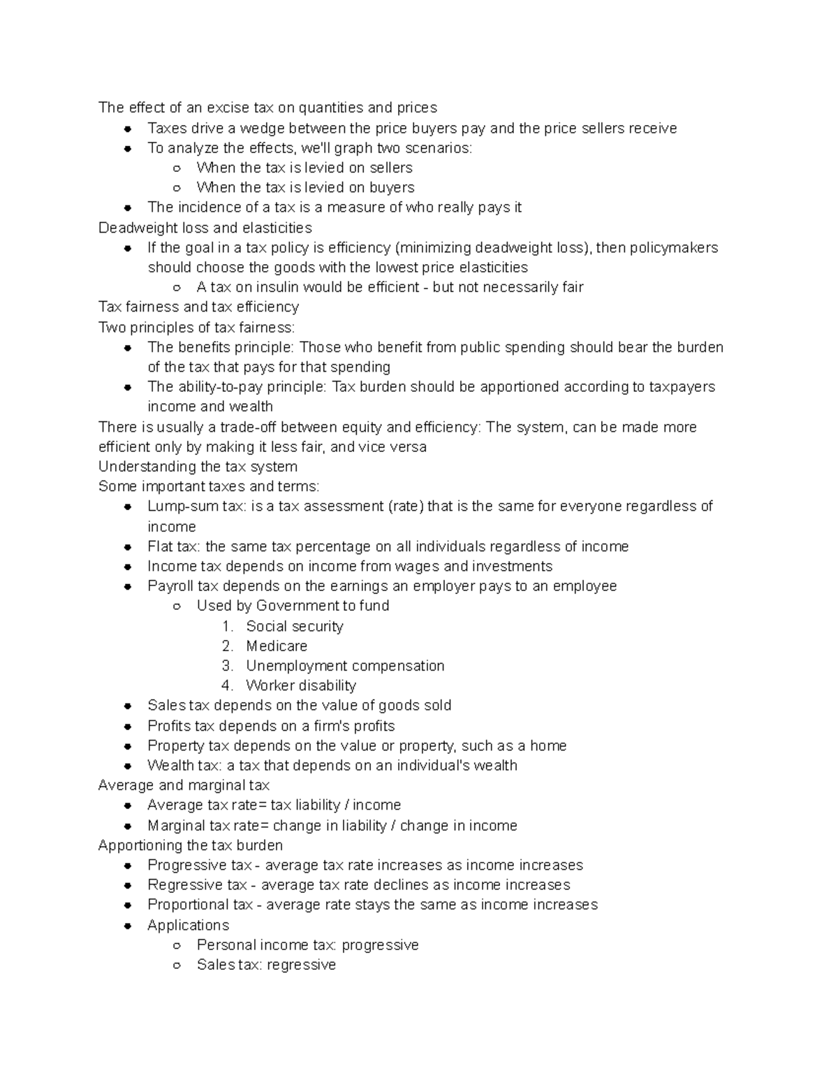 Intro To Microeconomics Chapter 7 - The effect of an excise tax on ...