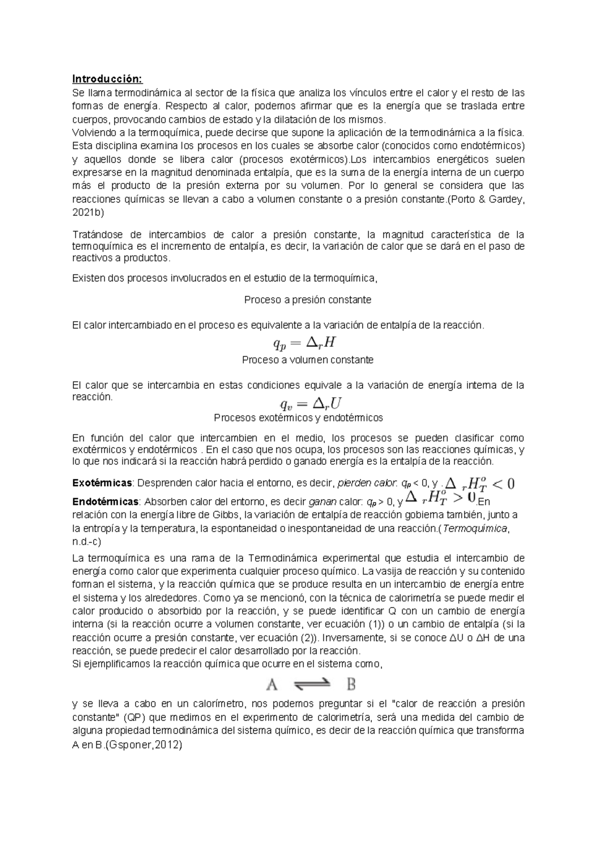 Termoquímica Cool Introducción Se Llama Termodinámica Al Sector De