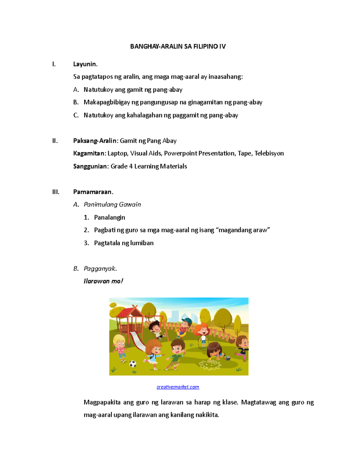 lesson-plan-filipino-four-elementary-banghay-aralin-sa-filipino-iv-i