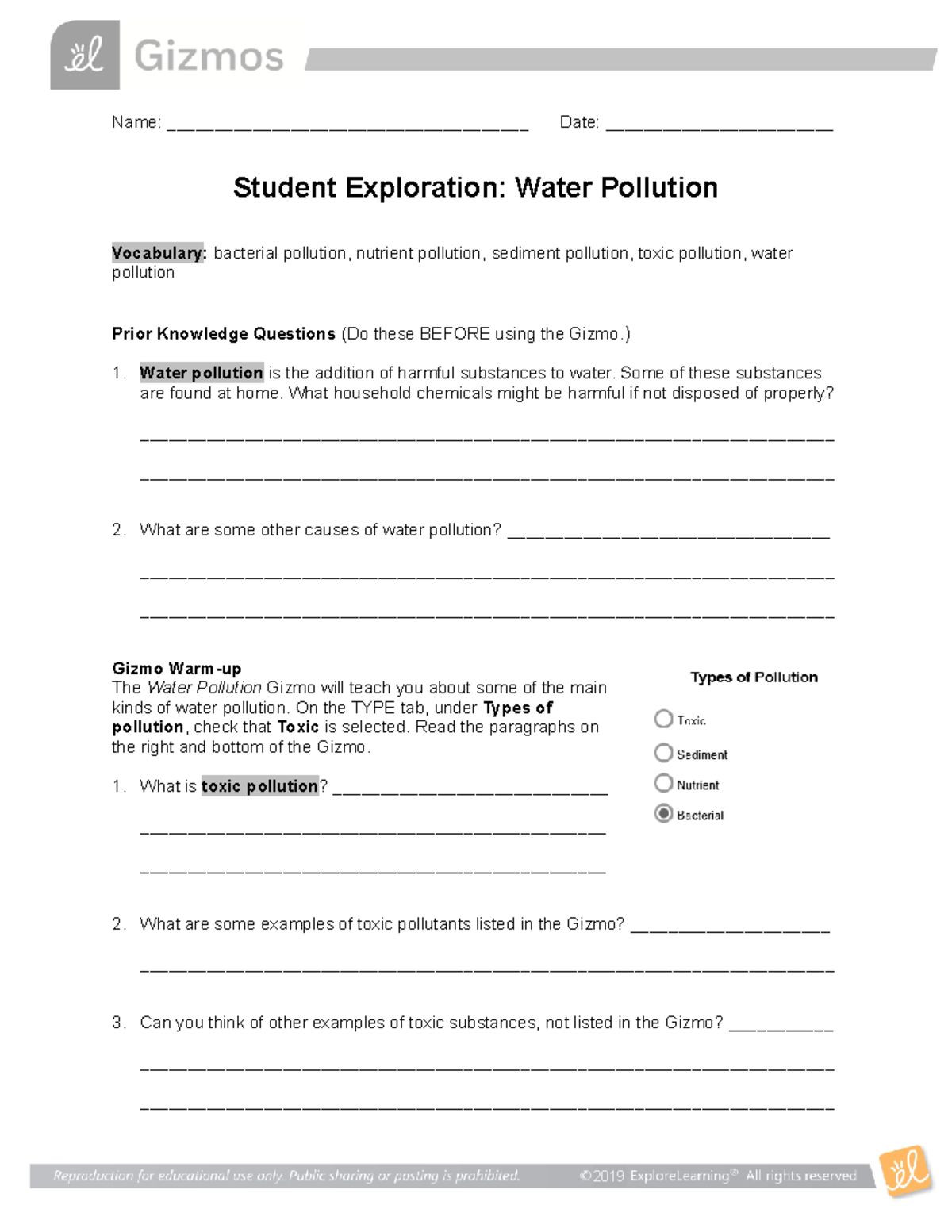 Water Pollution SE gizmo Name