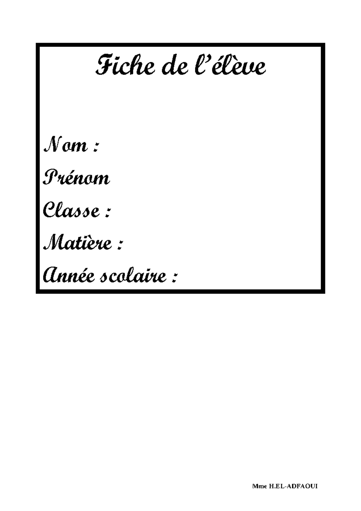 CMF Partie 1-cha1 -app - résumé - Fiche de l’élève Nom : Prénom Classe ...