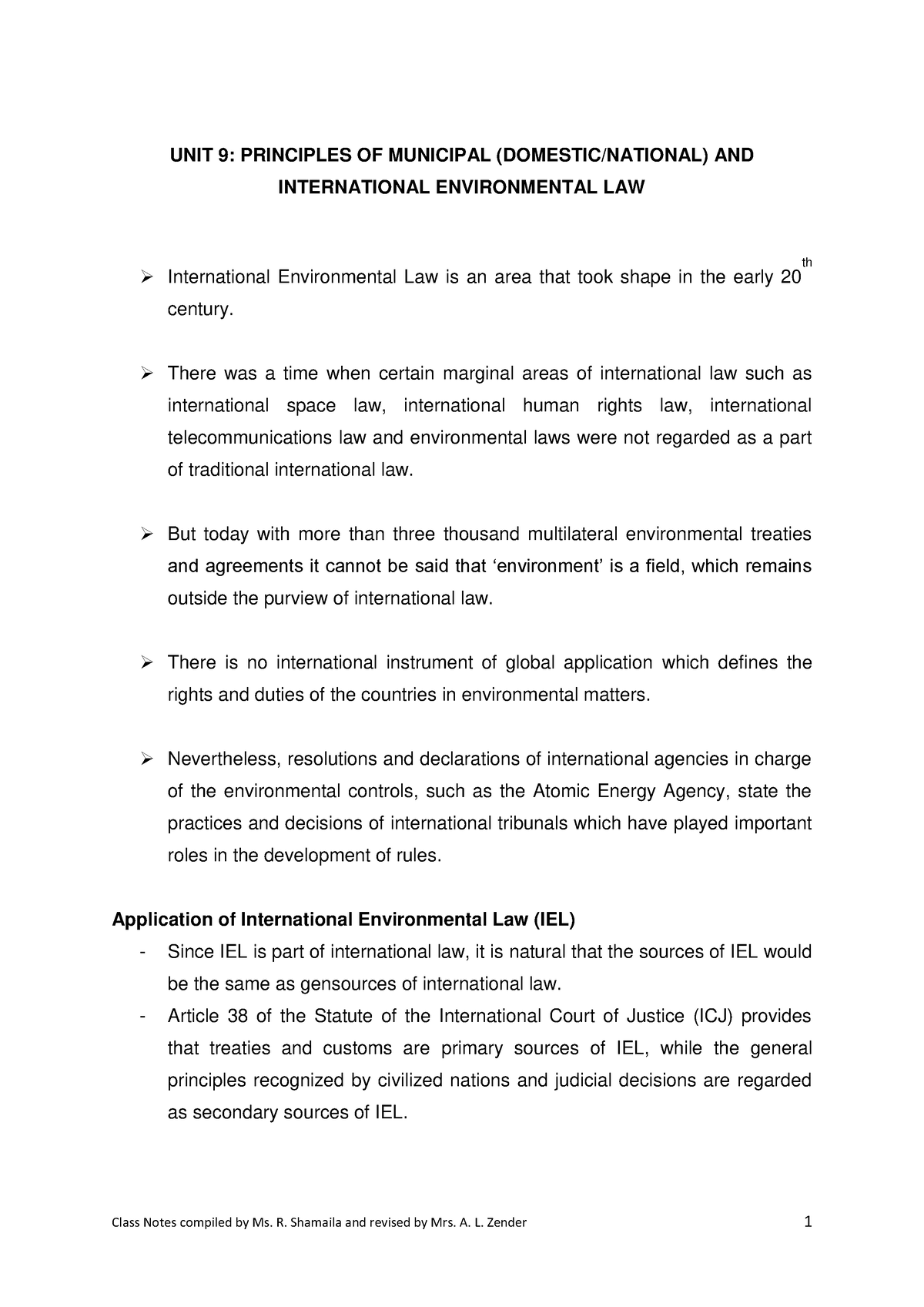 Unit 9 General Principles of Environmental Law c51c9a9f7ce6ef2f6178694 ...