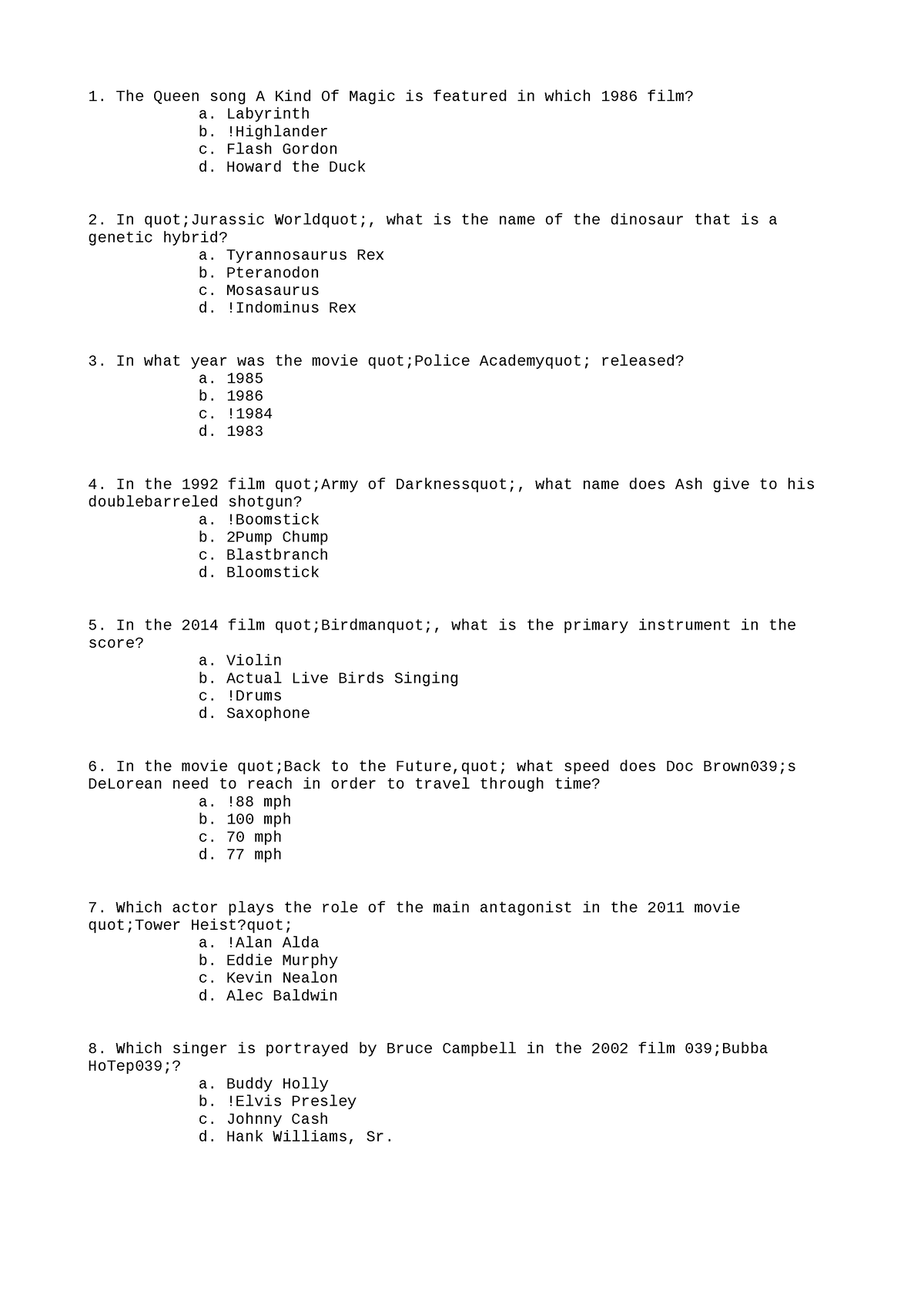 BMED172 Practice Problems 3 - The Queen song A Kind Of Magic is ...