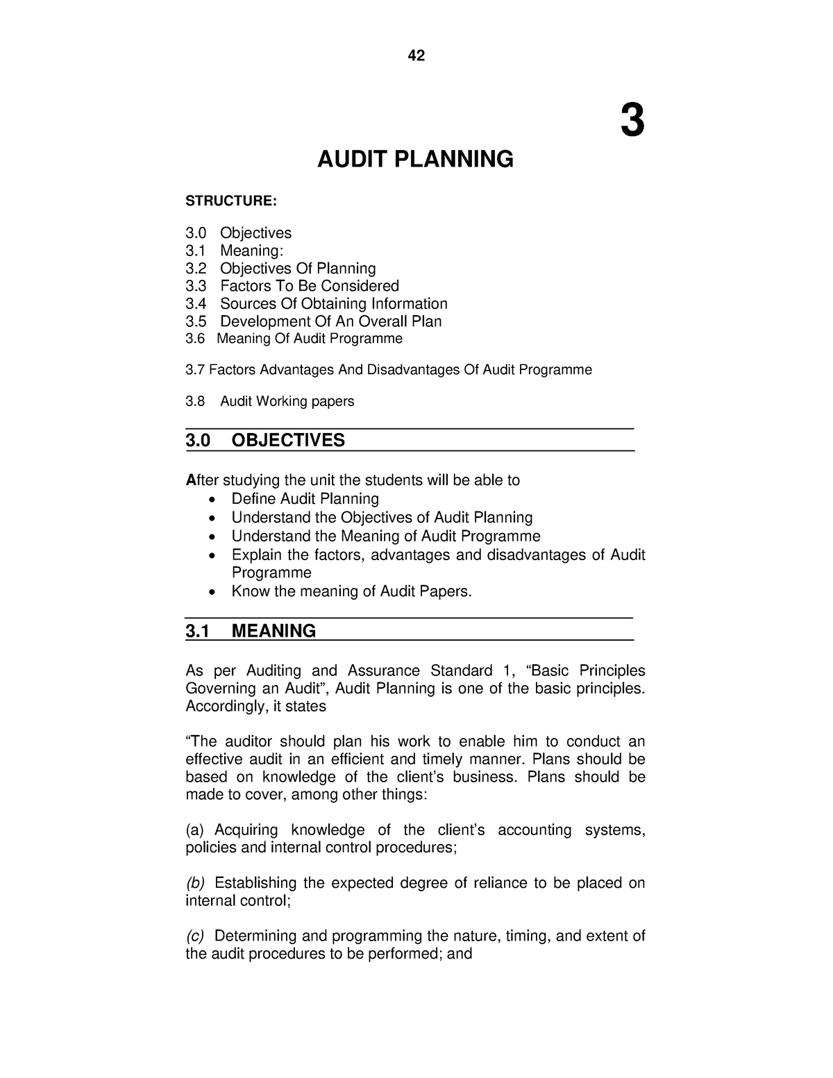 Audit Planning - 3 MEANING As per Auditing and Assurance Standard 1 ...