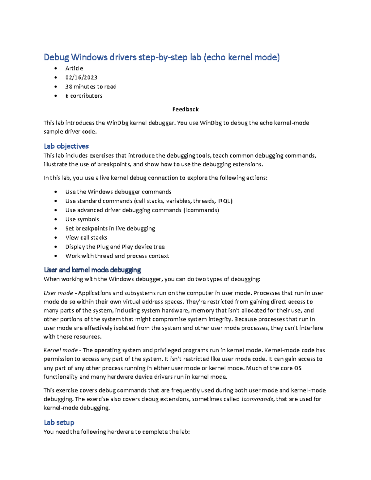 Document 33 (62) - Bob - Debug Windows drivers step-by-step lab (echo ...