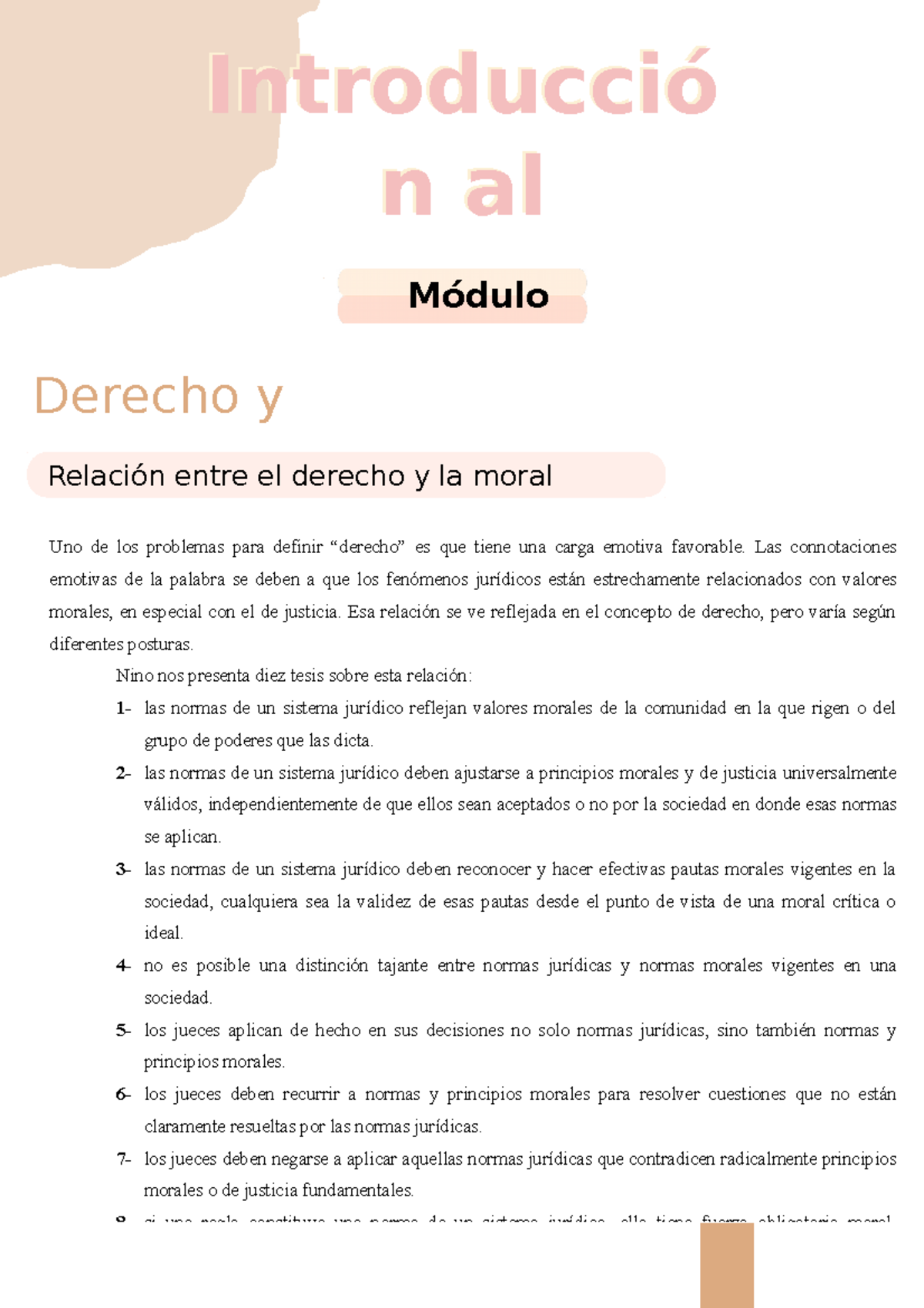 Intro. Al Derecho - Modulo 3. Resumen - Introducció N Al Introducció N ...