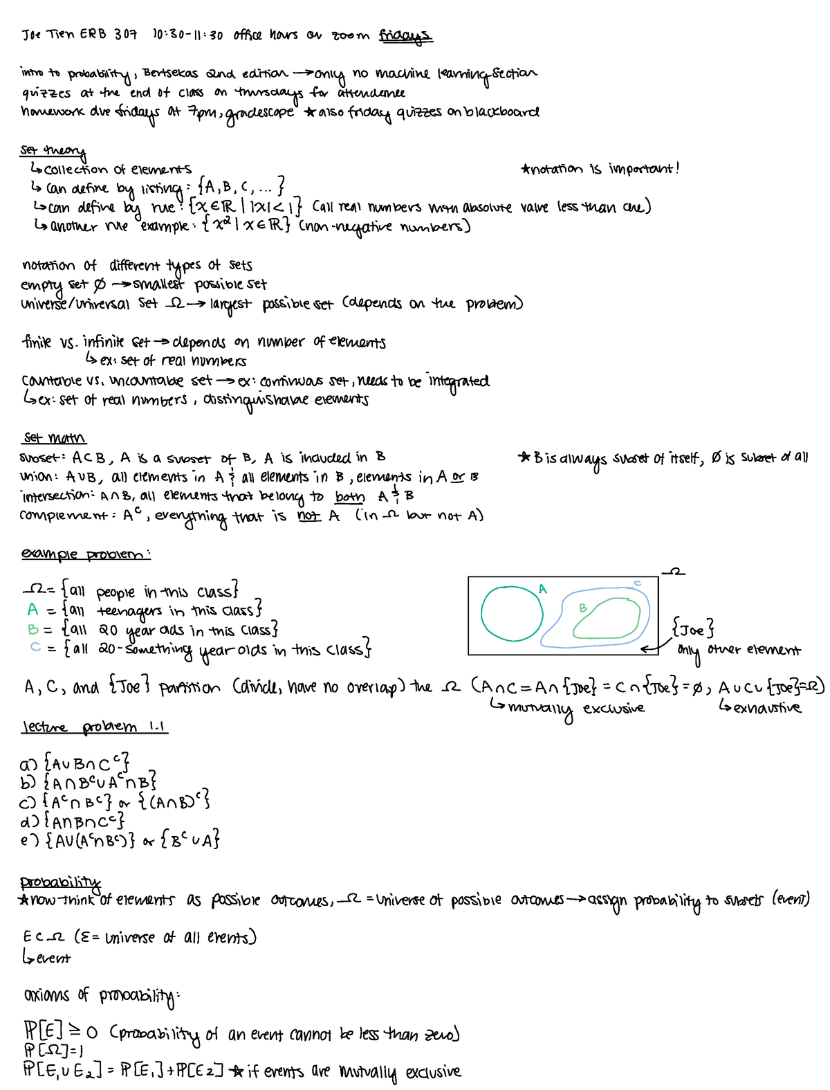 EK381 Lecture 1 - Introduction To Set Theory - JoeTienERB 307 10301130 ...