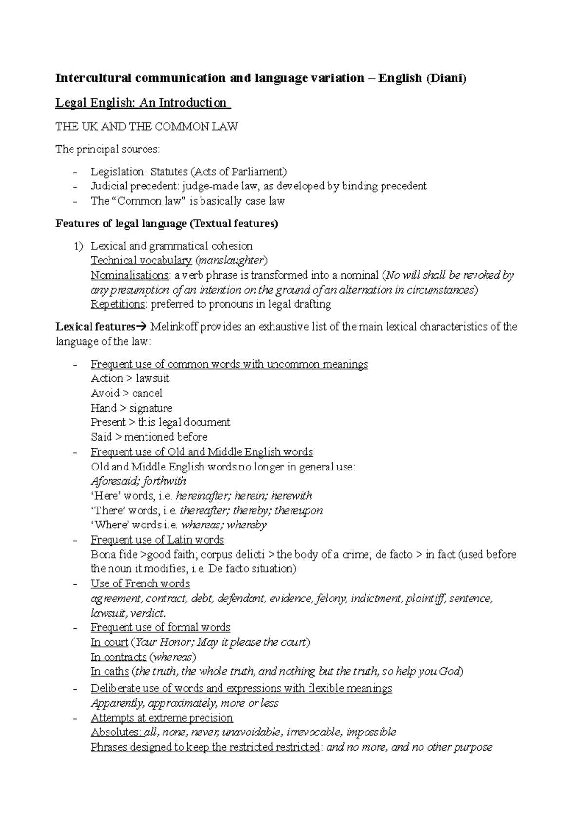 Intercultural communication and language variation - English ...