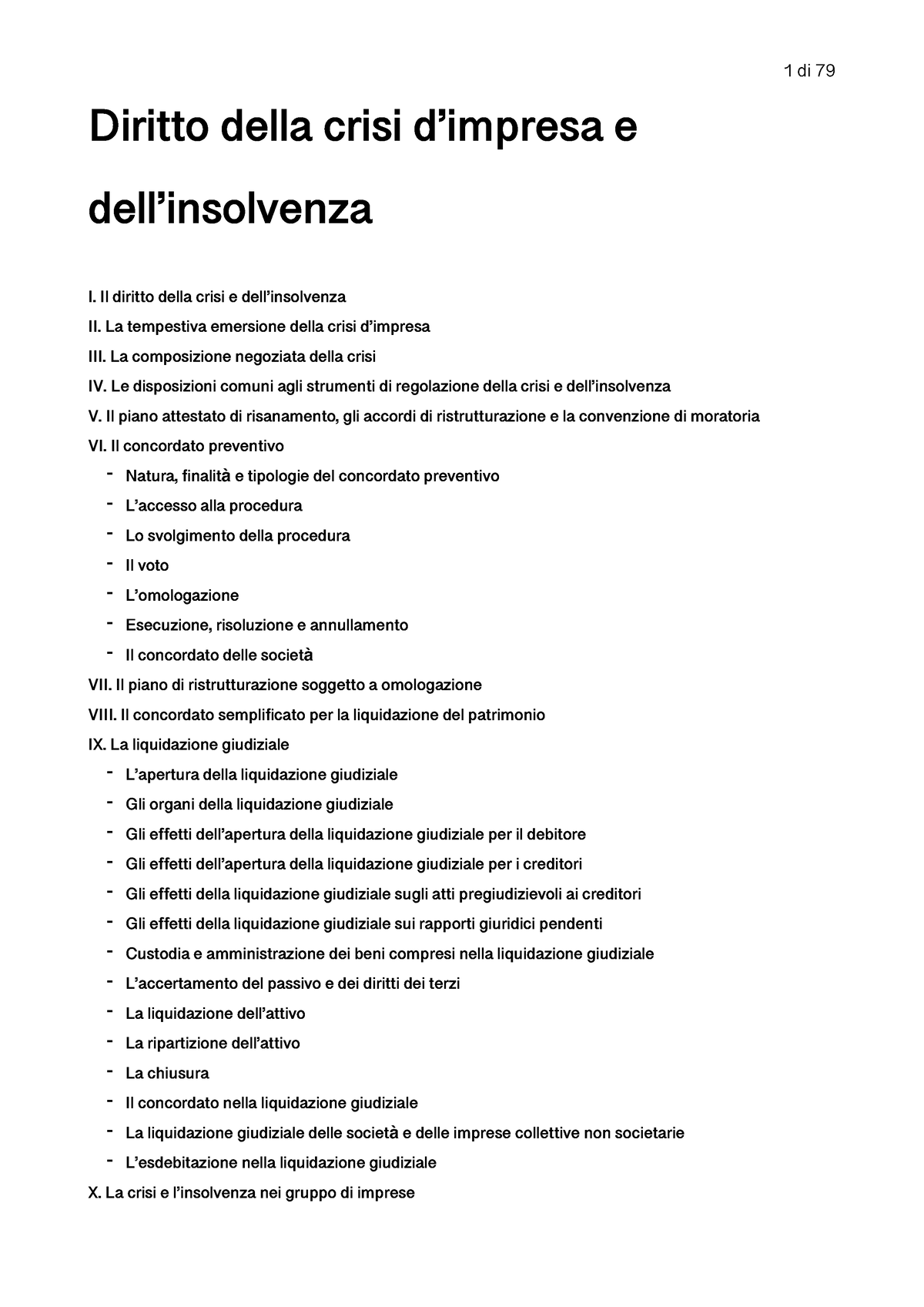 Riassunto Diritto Della Crisi D’impresa E Dell’insolvenza - Diritto ...