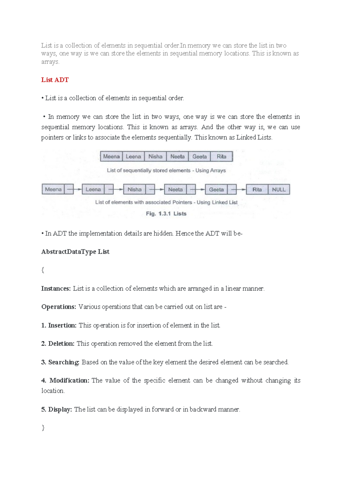 Unit 2 - computer notes - List is a collection of elements in ...