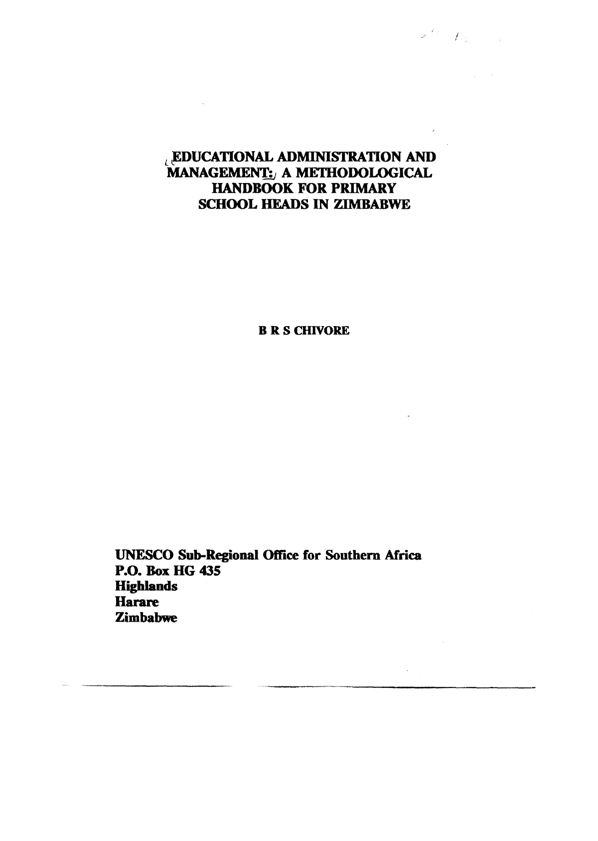 thesis on educational administration and management