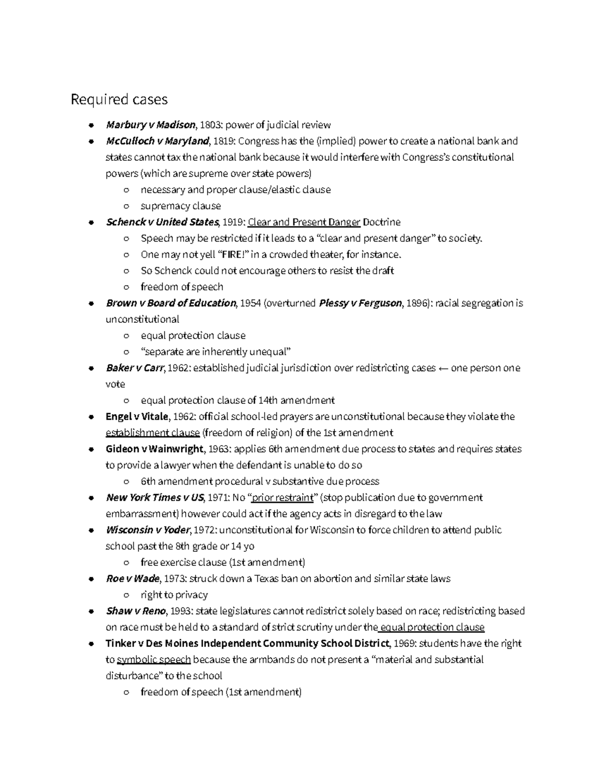 US Gov Notes Unit 4 4 Of 4 Required Cases Marbury V Madison 1803 us-gov-notes-unit-4-4-of-4-required-cases-marbury-v-madison-1803
