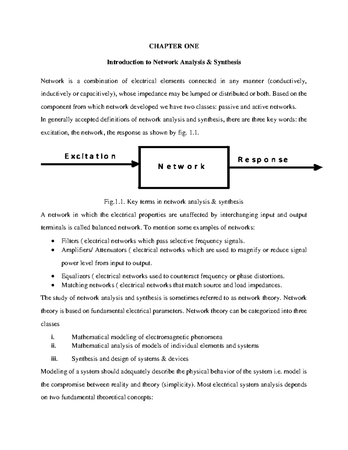 Chapter 1 Network - CHAPTER ONE Introduction To Network Analysis ...