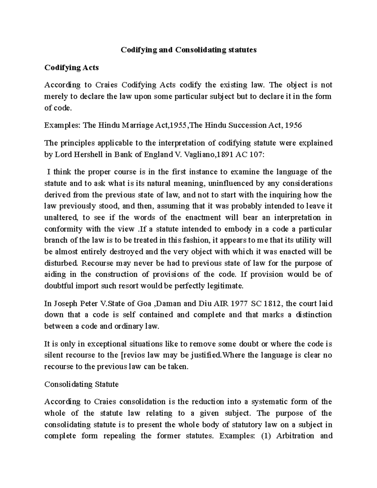 82258 1612712001 The notes is about codified and non codified