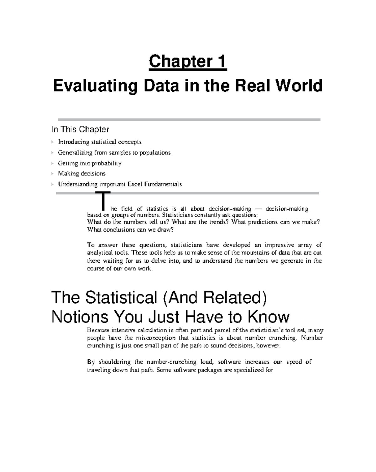 Week 2 - Chapter 1, Evaluating Data in the Real World - Chapter 1 ...