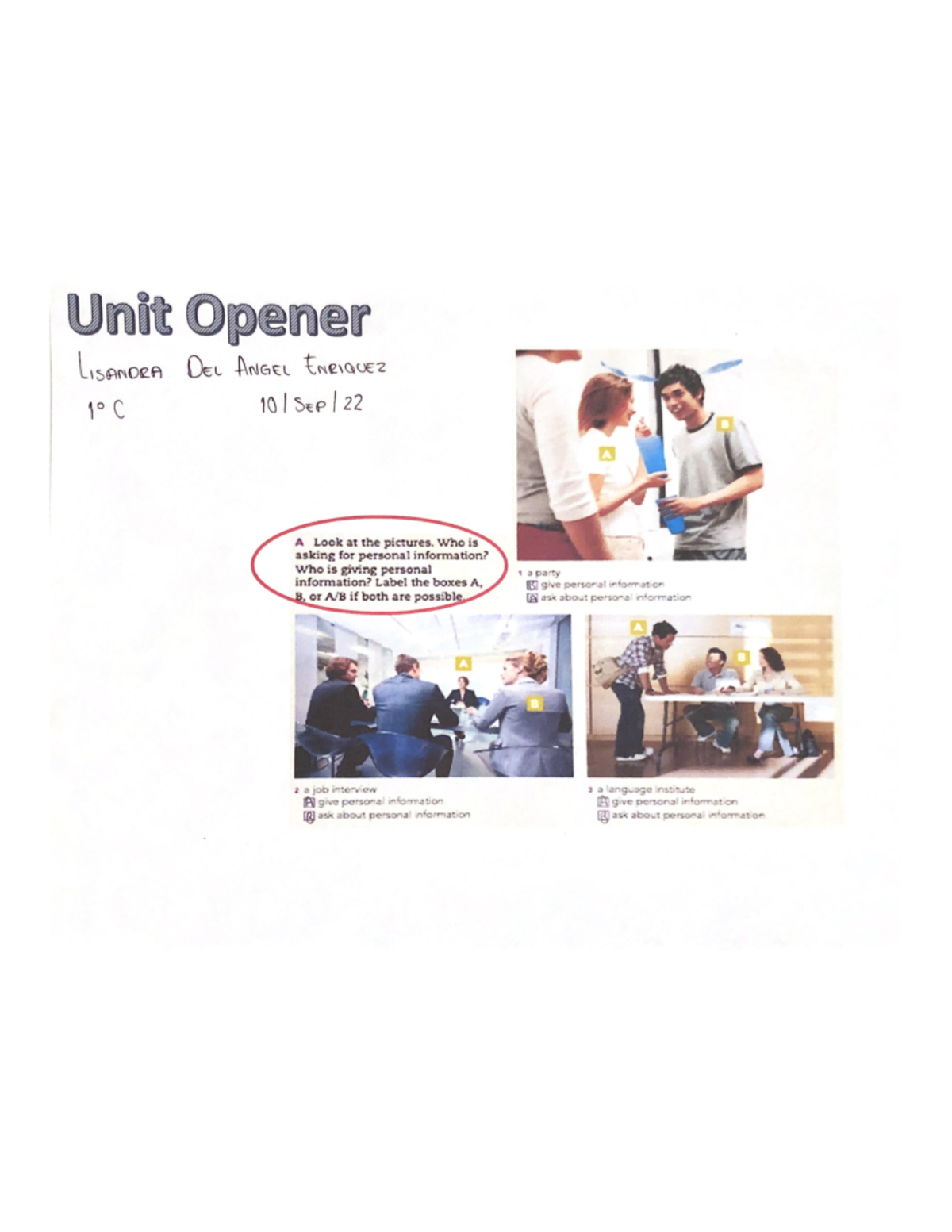 Tarea 2 Unit Opener Del Angel Enriquez Lisandra - Ingles - Studocu