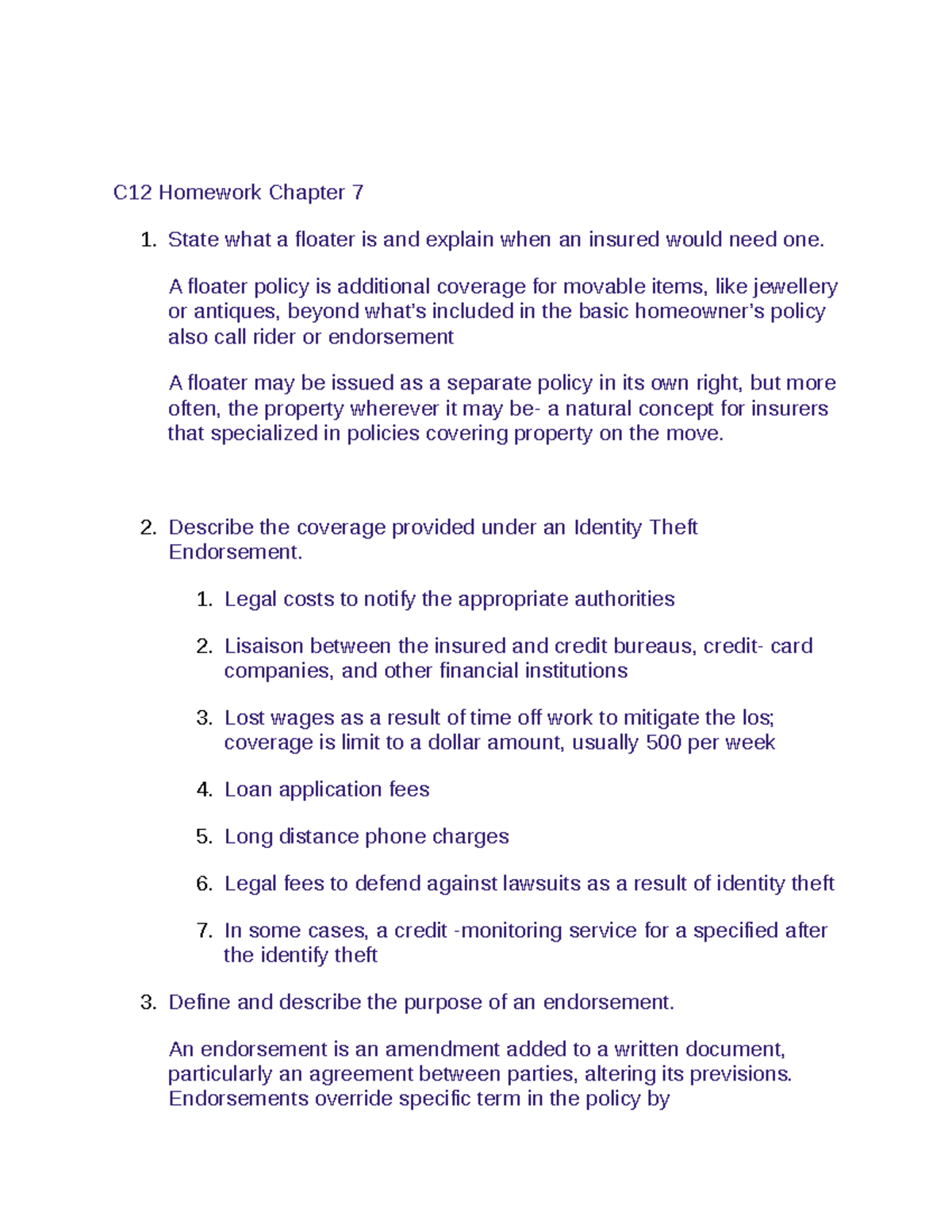 C12 Homework Chapter 7 mandatory assignment - ITEC 3500 - Yorku - Studocu