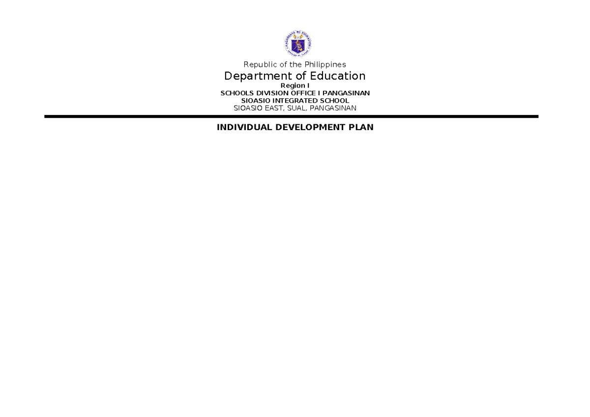 Individual Learning Plan 2023-2024 RPMS IPCRF ESAT 1234r4rfwsdvzfx gdz ...