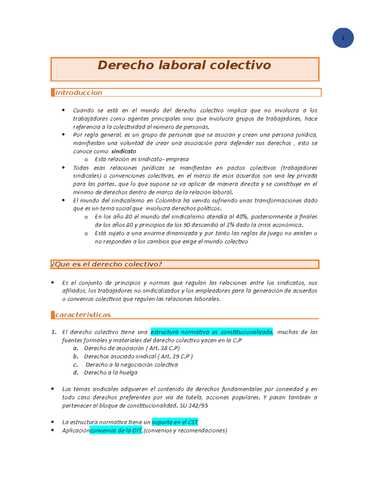 Derecho Laboral Colectivo - Derecho Laboral Colectivo Introduccion ...