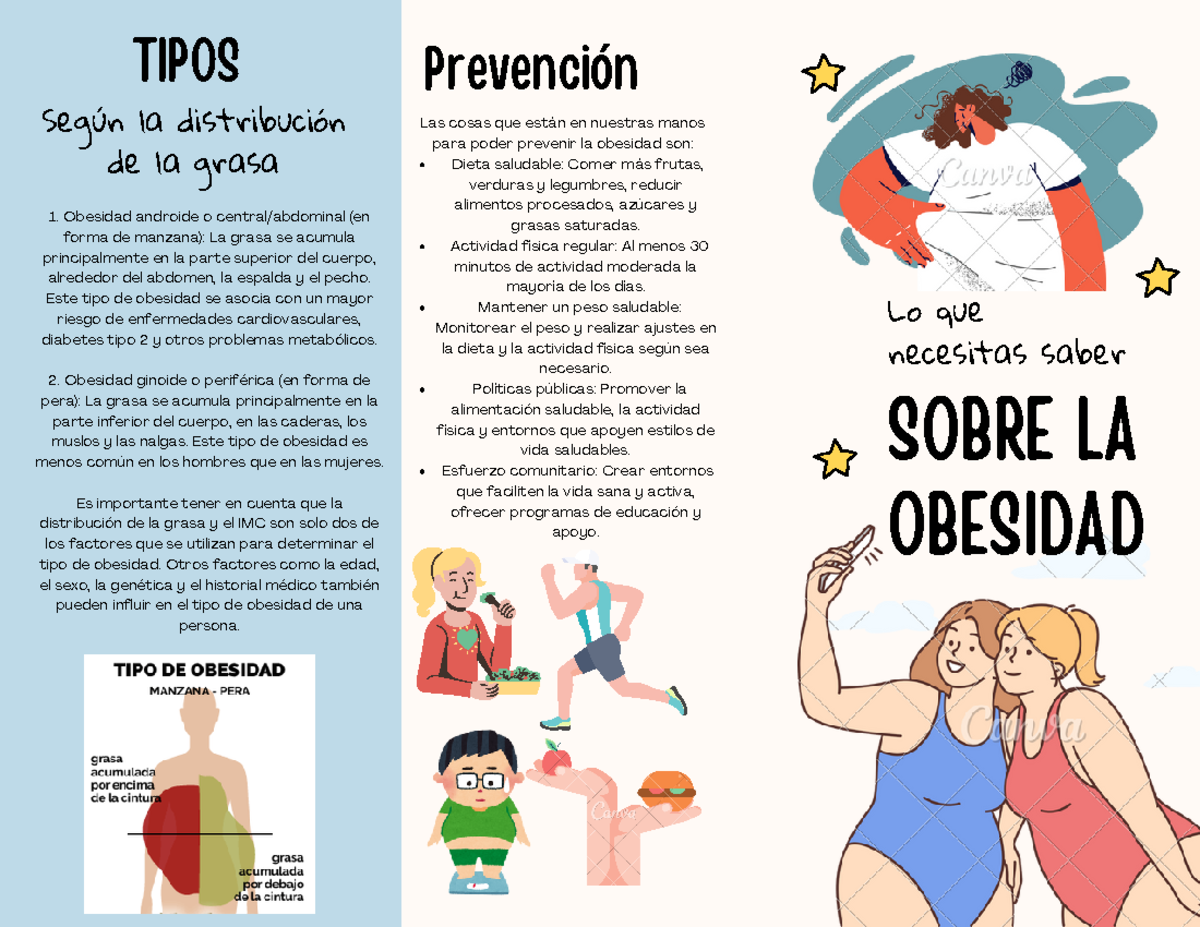 Triptico Sobre La Obesidad Tipos Lo Que Necesitas Saber Sobre La