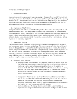 Conducting and preparing proposal - RHM3: Planning and Conducting ...