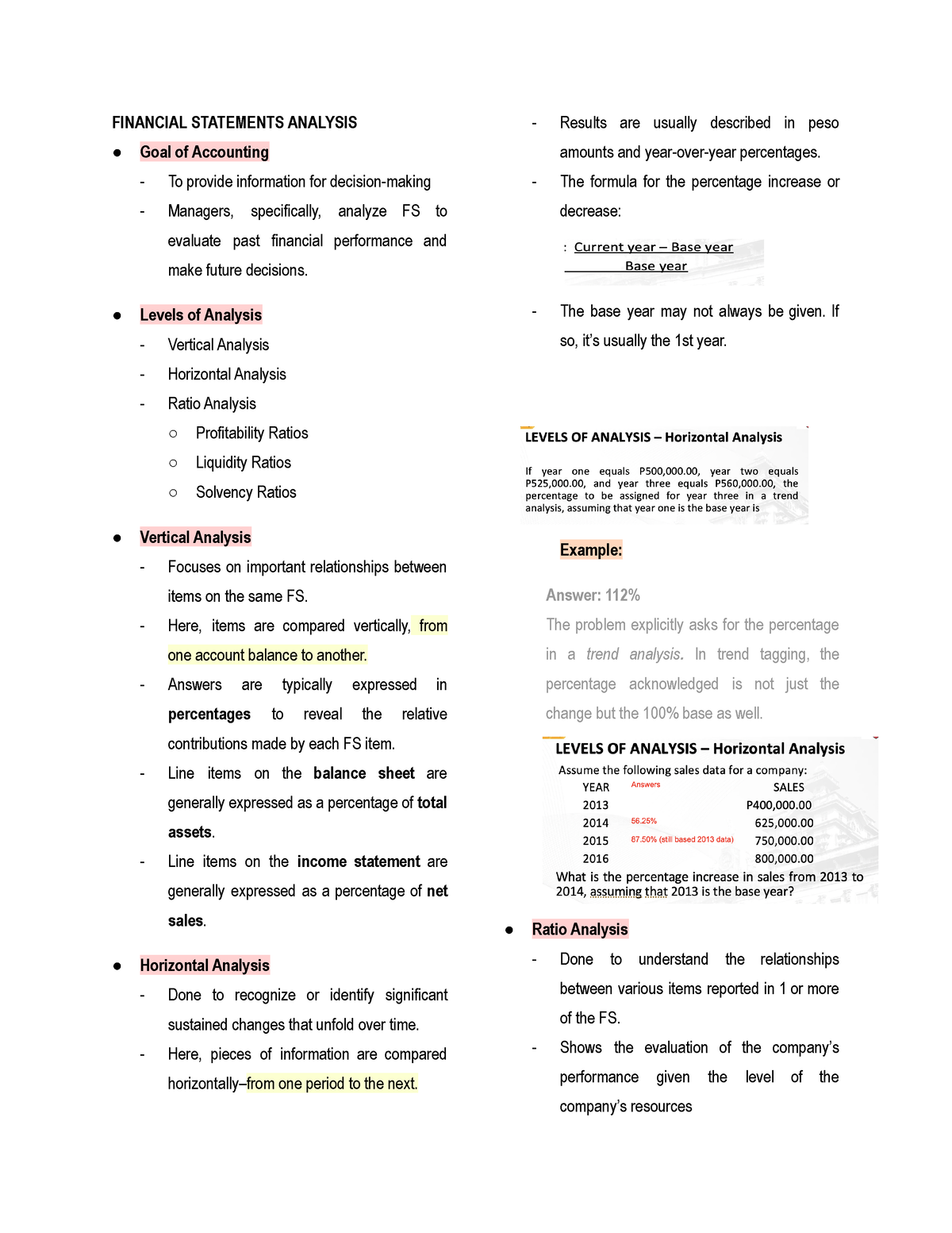 [Fin Man] M3 - Financial Statement Analysis - FINANCIAL STATEMENTS ...