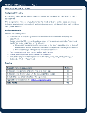 Psychology Assignment Week 5 - Doreen Frimpong - Assignment Worksheet ...