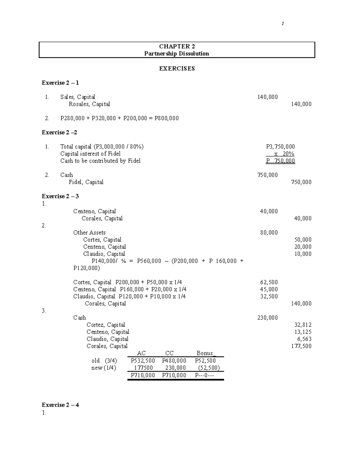 Solution Manual Advanced Accounting by Baysa & Lupisan Chapter 2 - 1 ...