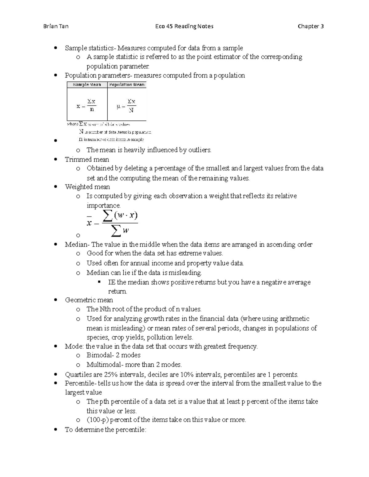 Chapter 3 Notes - ECO 045 - Studocu