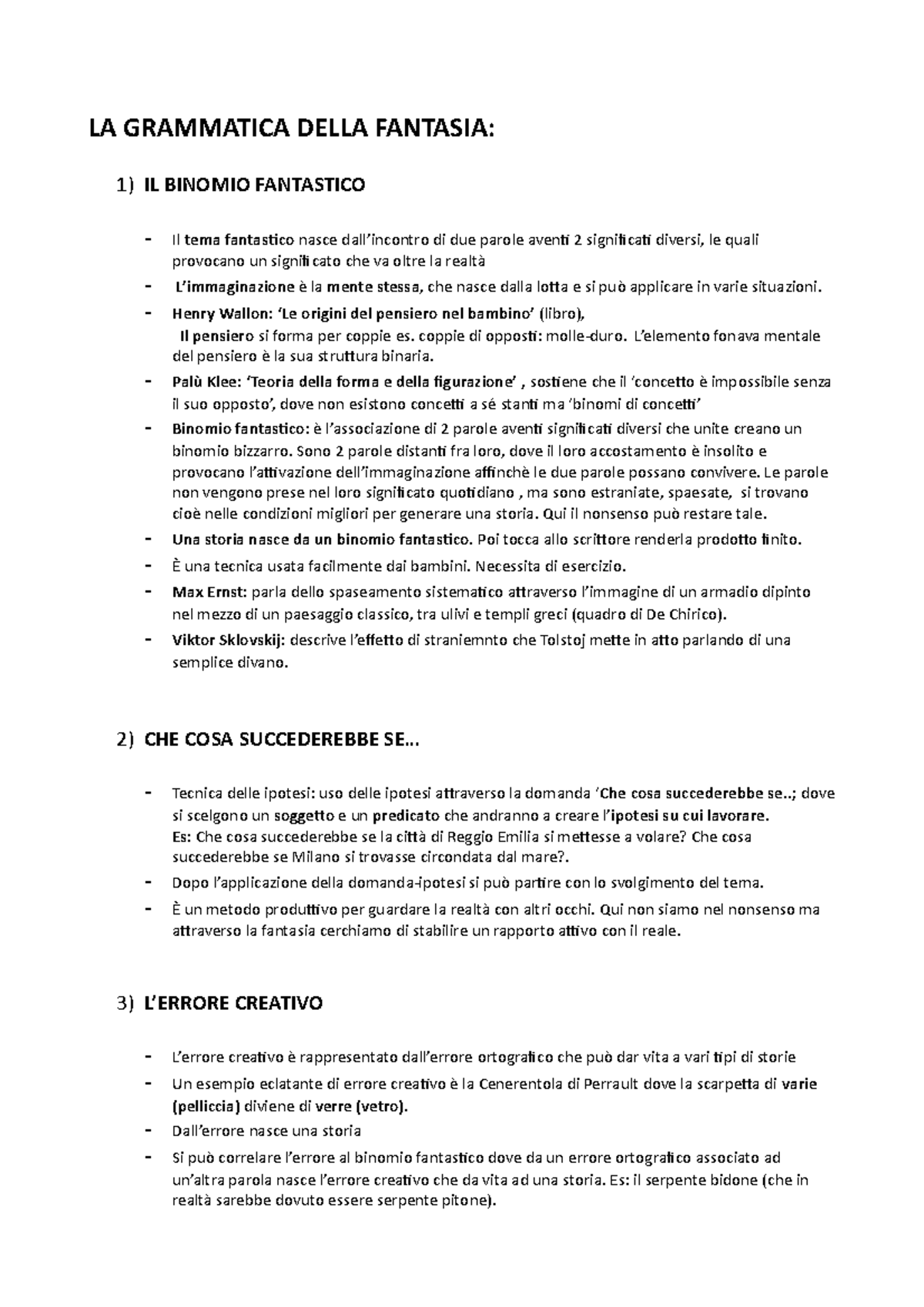 grammatica della fantasia di gianni rodari
