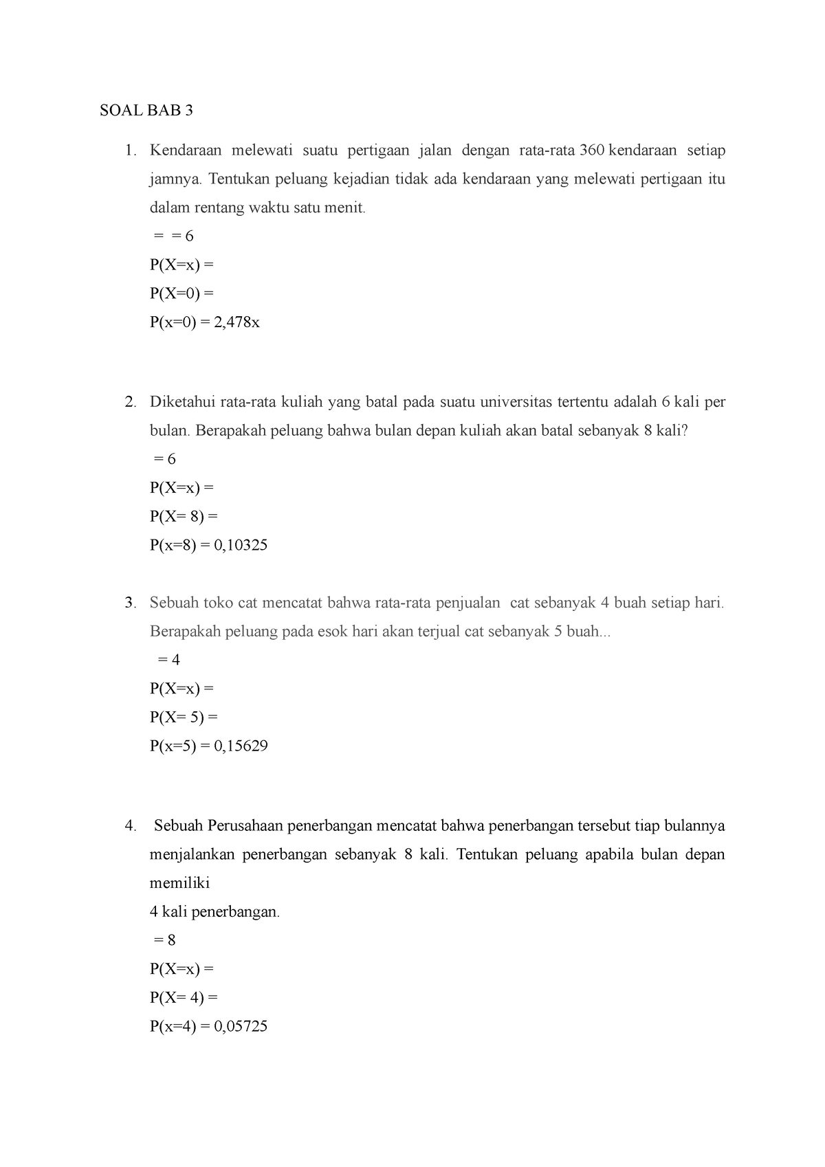 SOAL Statek BAB 3 - Dokumen Ini Berisi Conth Soal Beserta Jawabannya ...