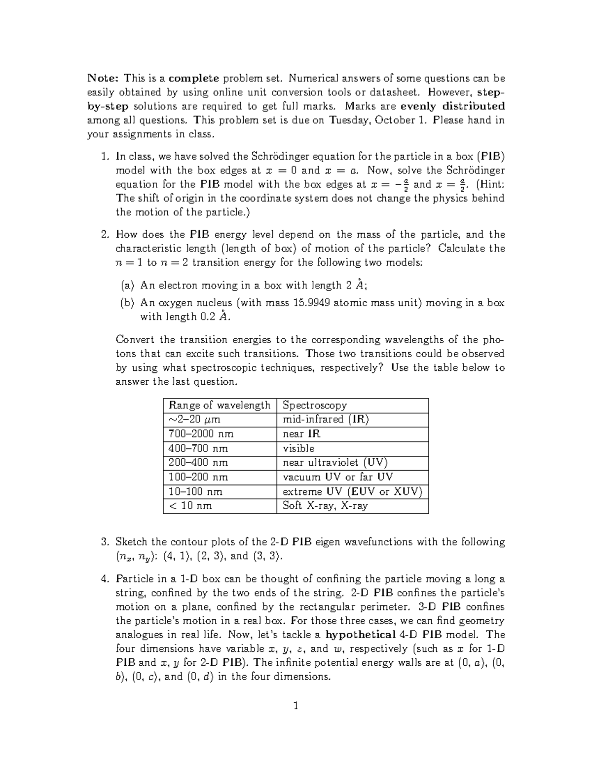 PS2 - Assignment 2 - Note:This is acompleteproblem set. Numerical ...