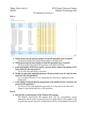 07 Laboratory Exercise 1 - IT 07 Laboratory Exercise 1 *Property Of STI ...