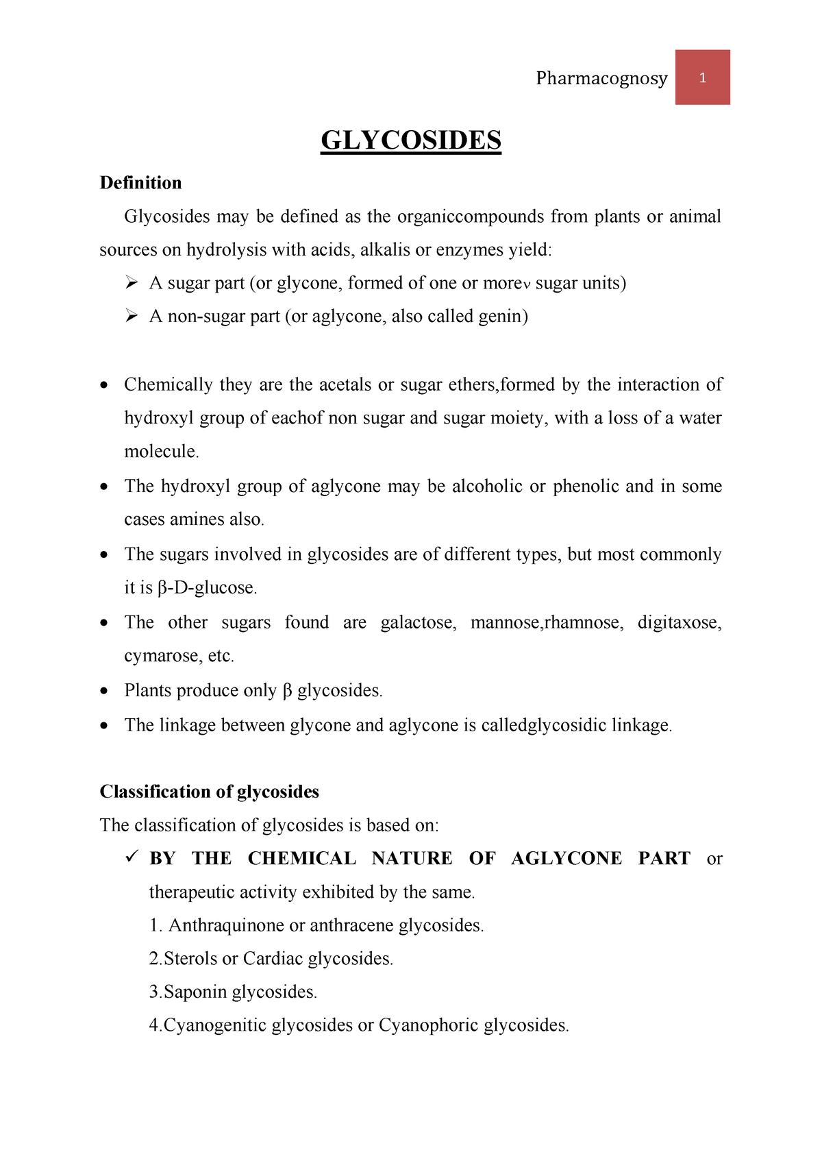 4th Semester B Pharm Pharmacognosy Unit 4 Glycosides Converted   Thumb 1200 1697 