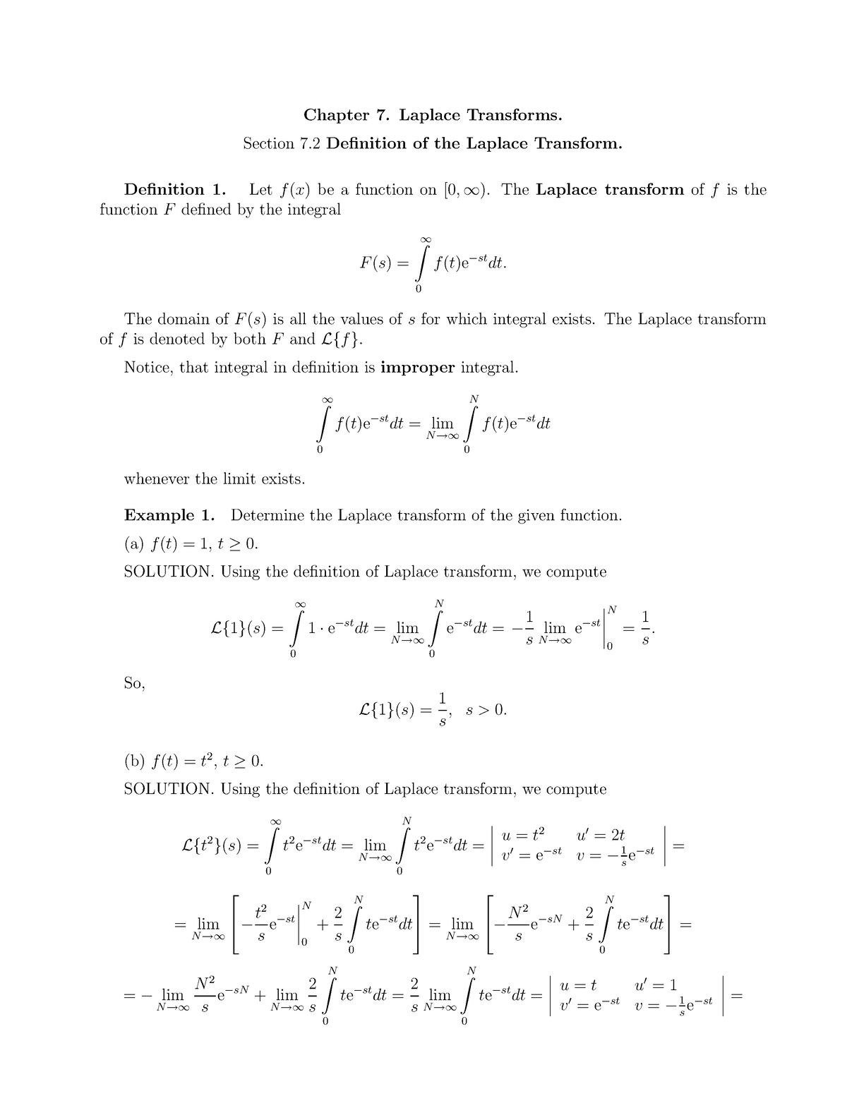 research paper on laplace transform