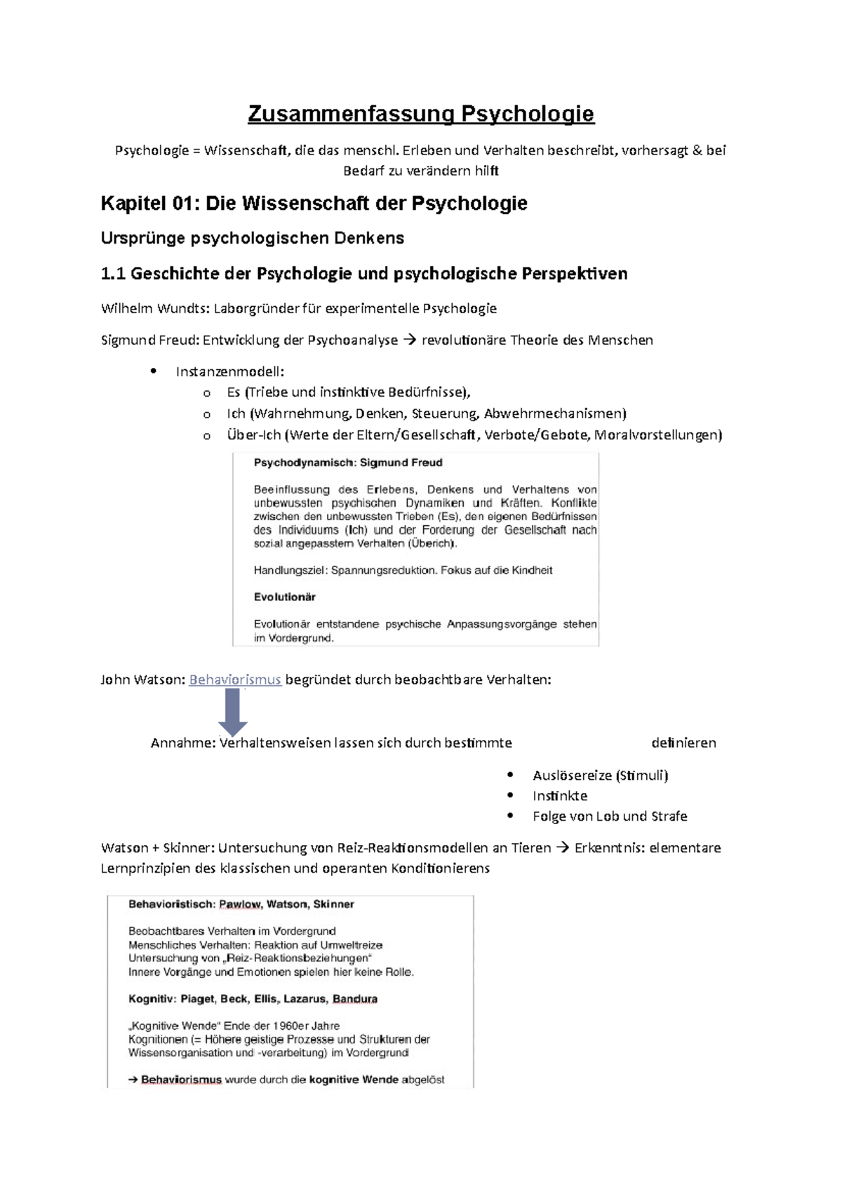 Zusammenfassung Psychologie Komplettes Skript - Zusammenfassung ...