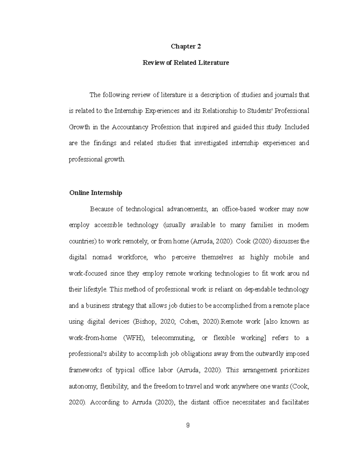 Professional Growth on Internship Notes Part 3 - Chapter 2 Review of ...