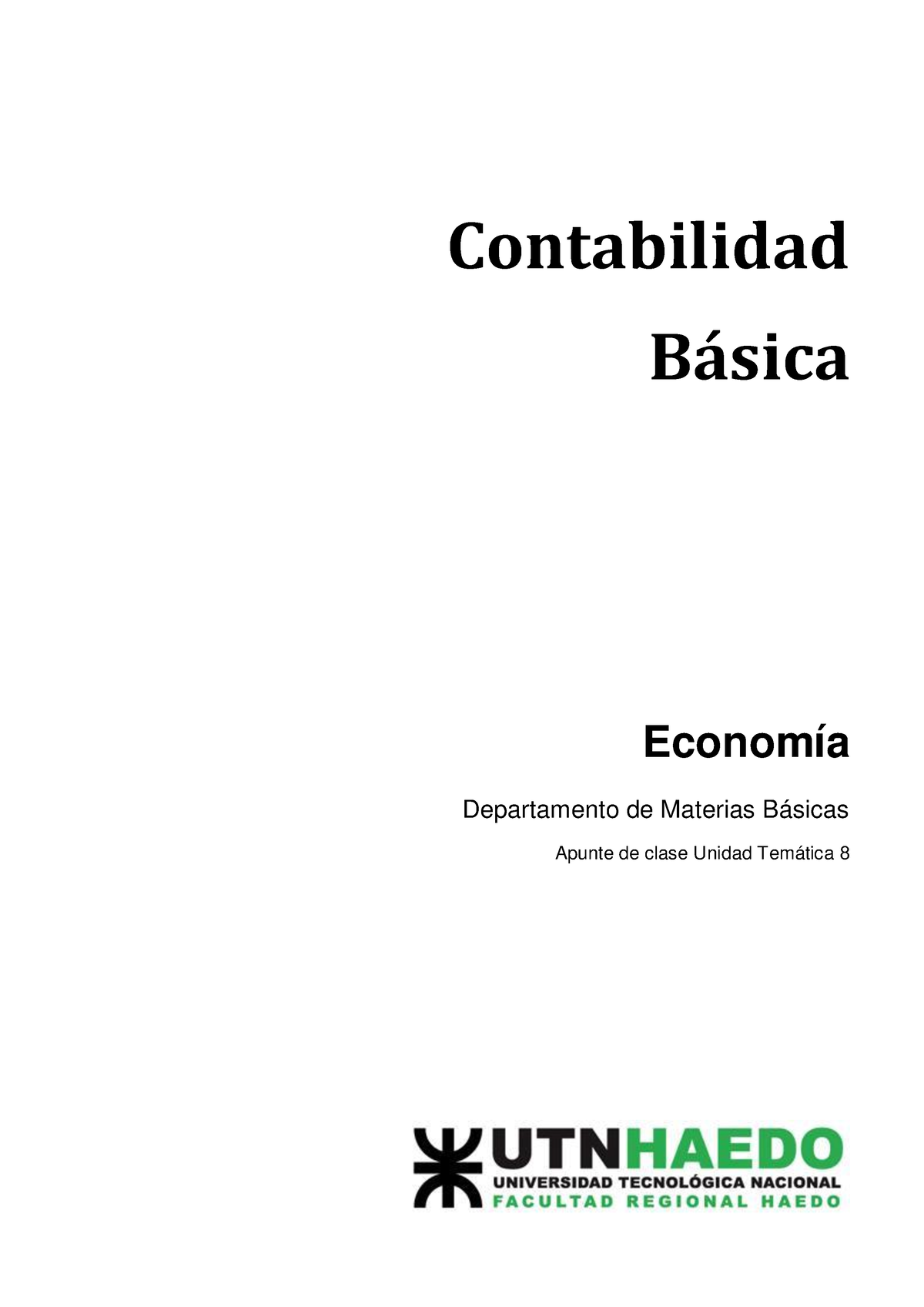 ECO UT8-0 Contabilidad Básica 1 - Contabilidad B·sica Economía ...