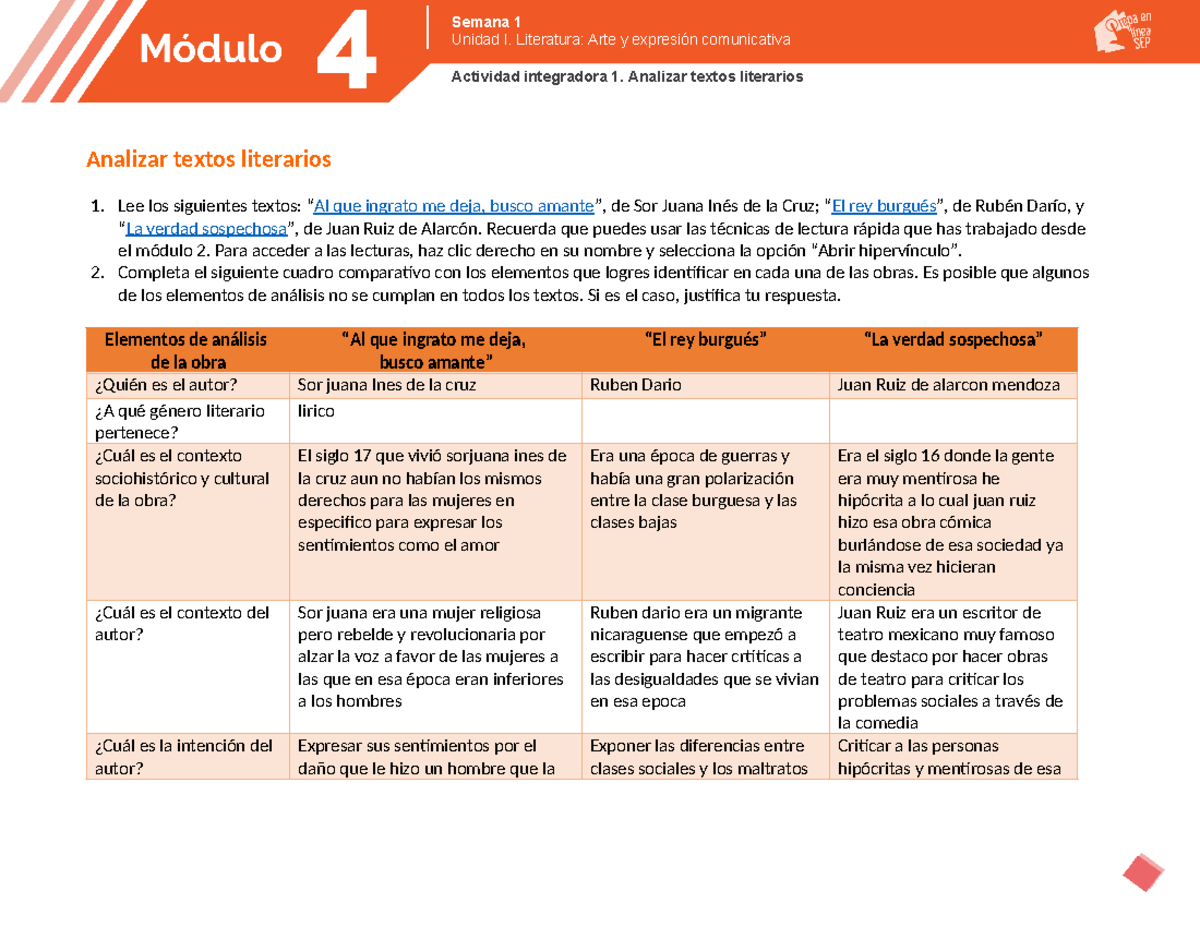 M4S1AI1 - modulo 4 semana 1 actividad integradora 1 - Unidad I ...