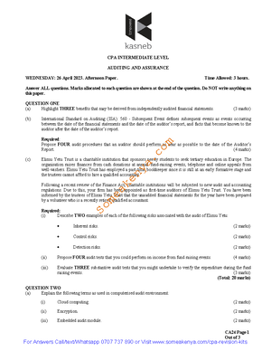 FM CAT 1 - Reliable revision material - BAF FINANCIAL MANAGEMENT CAT 1 ...