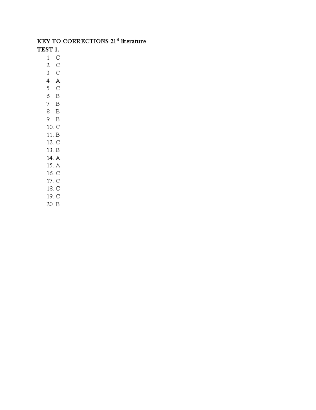 4th Q 21ST LIT KEY to Correct - 21st century Literature from the ...