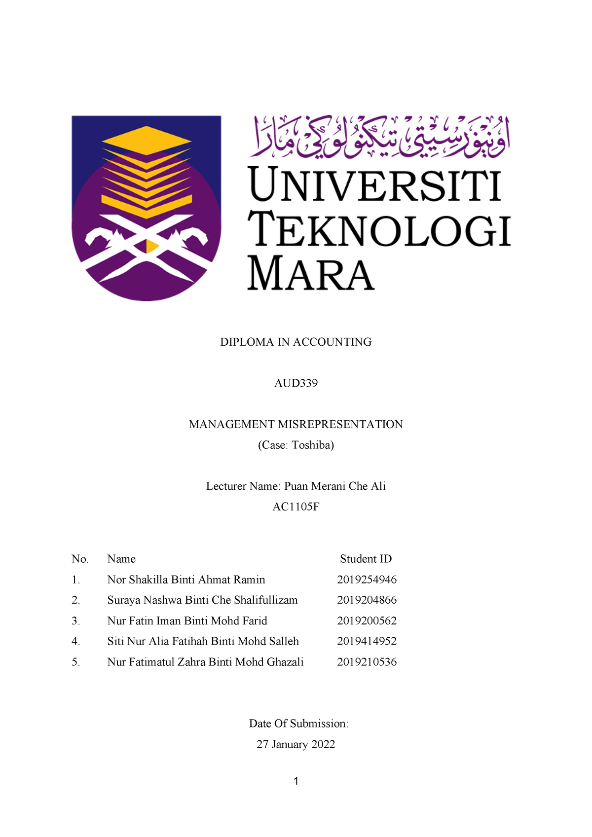 aud339 group assignment