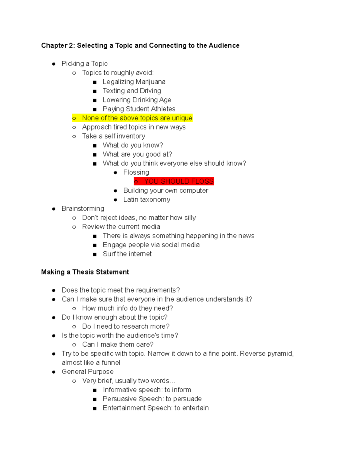Communications 9 5 Chapter 2 lecture notes for Leland Fetcher
