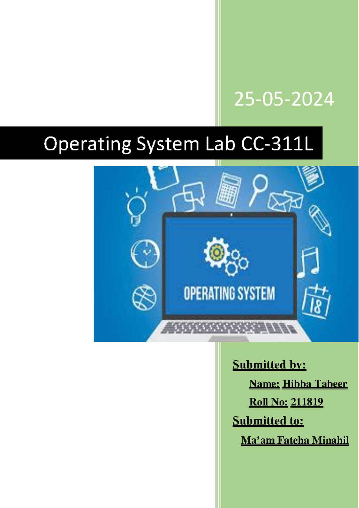 Operating systems Lab - Programs.... - 25 - 05 - 2024 Submitted by ...